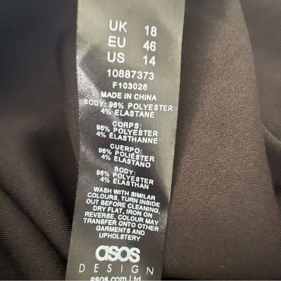 ASOS Curve Black Flare Pull On Pants Professional Style Women’s Size 14 - Picture 6 of 6